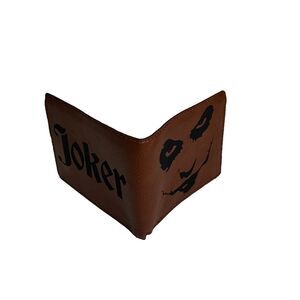 Unbranded Joker Brown Leather Bi-Fold Wallet